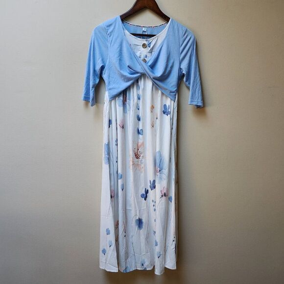 🌻NEW white floral midi length dress - Picture 3 of 9